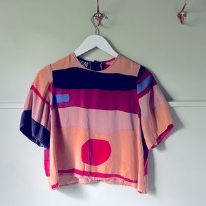 Dusen Dusen desert top 100% silk size L